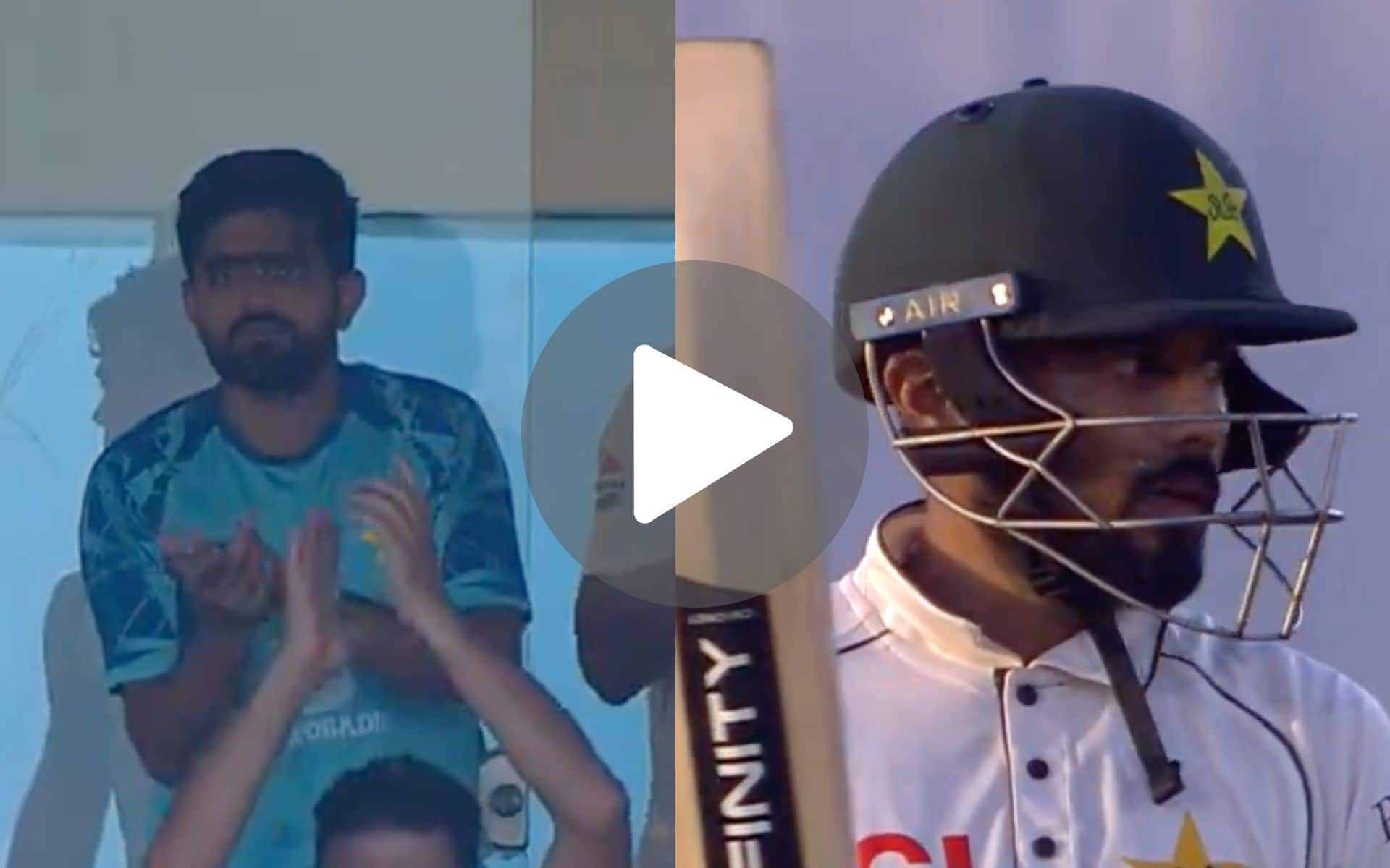 [Watch] Babar Azam Applauds Saud Shakeel After His Fighting Fifty Vs Bangladesh
